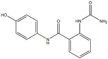 2-[(aminocarbonyl)amino]-N-(4-hydroxyphenyl)benzamide Struktur