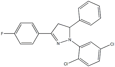 1-(2,5-dichlorophenyl)-3-(4-fluorophenyl)-5-phenyl-4,5-dihydro-1H-pyrazole Struktur