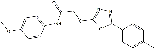 N-(4-methoxyphenyl)-2-{[5-(4-methylphenyl)-1,3,4-oxadiazol-2-yl]sulfanyl}acetamide Struktur