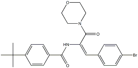 N-[2-(4-bromophenyl)-1-(4-morpholinylcarbonyl)vinyl]-4-tert-butylbenzamide Struktur