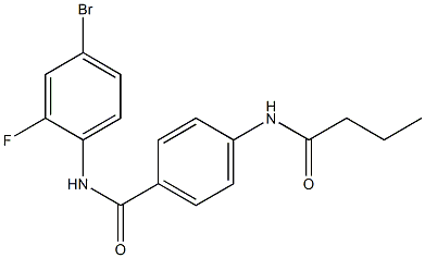 N-(4-bromo-2-fluorophenyl)-4-(butyrylamino)benzamide Struktur