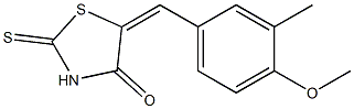 5-(4-methoxy-3-methylbenzylidene)-2-thioxo-1,3-thiazolidin-4-one Struktur