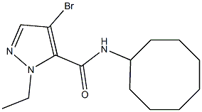 4-bromo-N-cyclooctyl-1-ethyl-1H-pyrazole-5-carboxamide Struktur