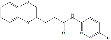 N-(5-chloro-2-pyridinyl)-3-(2,3-dihydro-1,4-benzodioxin-2-yl)propanamide Struktur