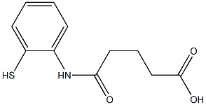 5-oxo-5-(2-sulfanylanilino)pentanoic acid Struktur