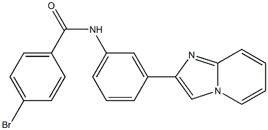 4-bromo-N-(3-imidazo[1,2-a]pyridin-2-ylphenyl)benzamide Struktur