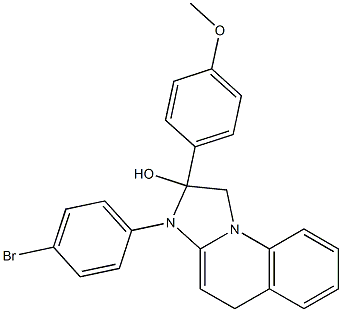 3-(4-bromophenyl)-2-(4-methoxyphenyl)-1,2,3,5-tetrahydroimidazo[1,2-a]quinolin-2-ol Struktur