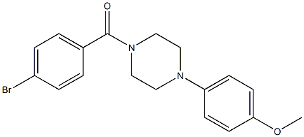 4-[4-(4-bromobenzoyl)-1-piperazinyl]phenyl methyl ether Struktur