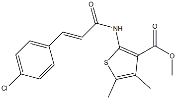 methyl 2-{[3-(4-chlorophenyl)acryloyl]amino}-4,5-dimethyl-3-thiophenecarboxylate Struktur