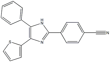 4-(5-phenyl-4-thien-2-yl-1H-imidazol-2-yl)benzonitrile Struktur