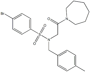 N-(2-azepan-1-yl-2-oxoethyl)-4-bromo-N-(4-methylbenzyl)benzenesulfonamide Struktur