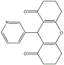 9-pyridin-3-yl-3,4,5,6,7,9-hexahydro-1H-xanthene-1,8(2H)-dione Struktur