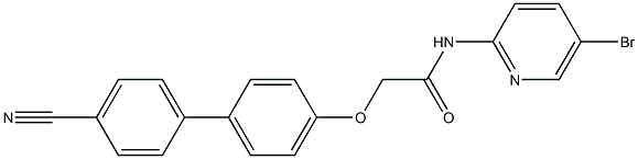 N-(5-bromo-2-pyridinyl)-2-[(4'-cyano[1,1'-biphenyl]-4-yl)oxy]acetamide Struktur