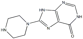 8-(1-piperazinyl)-1,9-dihydro-6H-purin-6-one Struktur