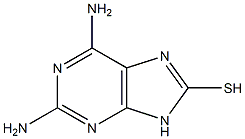 2,6-diamino-9H-purin-8-yl hydrosulfide Struktur