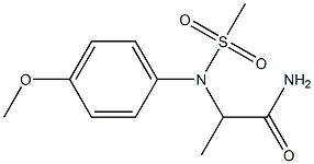 2-[4-methoxy(methylsulfonyl)anilino]propanamide Struktur