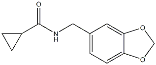 N-(1,3-benzodioxol-5-ylmethyl)cyclopropanecarboxamide Struktur