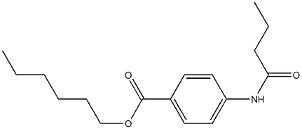 hexyl 4-(butyrylamino)benzoate Struktur