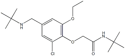 N-(tert-butyl)-2-{4-[(tert-butylamino)methyl]-2-chloro-6-ethoxyphenoxy}acetamide Struktur