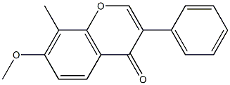 8-methyl-7-(methyloxy)-3-phenyl-4H-chromen-4-one Struktur