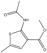 methyl 2-(acetylamino)-5-methyl-3-thiophenecarboxylate Struktur