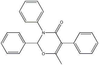 6-methyl-2,3,5-triphenyl-2,3-dihydro-4H-1,3-oxazin-4-one Struktur