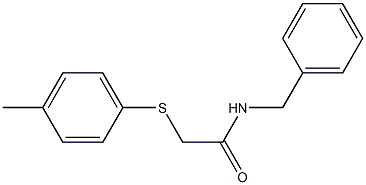 N-benzyl-2-[(4-methylphenyl)sulfanyl]acetamide Struktur