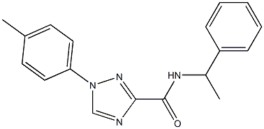 1-(4-methylphenyl)-N-(1-phenylethyl)-1H-1,2,4-triazole-3-carboxamide Struktur