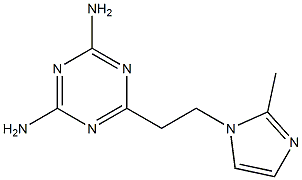 4-amino-6-[2-(2-methyl-1H-imidazol-1-yl)ethyl]-1,3,5-triazin-2-ylamine Struktur