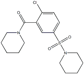 1-{[4-chloro-3-(piperidin-1-ylcarbonyl)phenyl]sulfonyl}piperidine Struktur