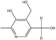 3-Hydroxy-4-(hydroxymethyl)-5-(hydroxymethyl-d2)-2-methylpyridine Struktur