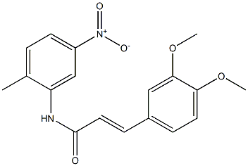 (E)-3-(3,4-dimethoxyphenyl)-N-(2-methyl-5-nitrophenyl)-2-propenamide Struktur