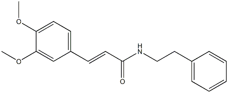 (E)-3-(3,4-dimethoxyphenyl)-N-phenethyl-2-propenamide Struktur