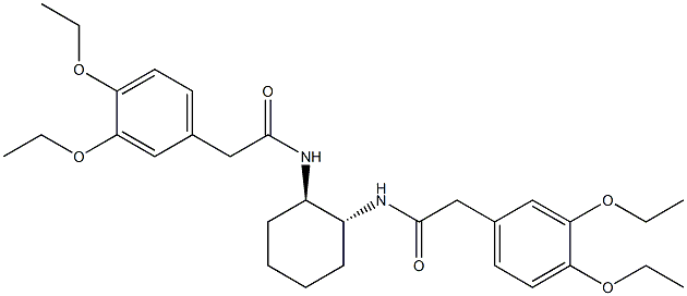 2-(3,4-diethoxyphenyl)-N-((1R,2R)-2-{[2-(3,4-diethoxyphenyl)acetyl]amino}cyclohexyl)acetamide Struktur