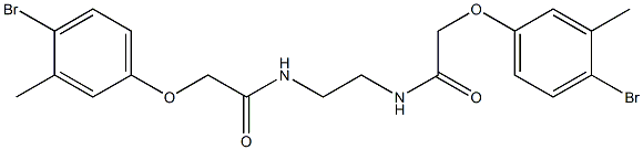 2-(4-bromo-3-methylphenoxy)-N-(2-{[2-(4-bromo-3-methylphenoxy)acetyl]amino}ethyl)acetamide Struktur