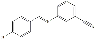 3-{[(E)-(4-chlorophenyl)methylidene]amino}benzonitrile Struktur