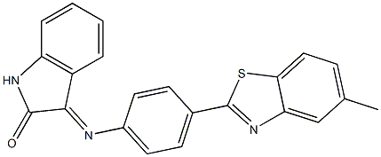 3-{[4-(5-methyl-1,3-benzothiazol-2-yl)phenyl]imino}-1H-indol-2-one Struktur