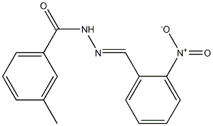 3-methyl-N'-[(E)-(2-nitrophenyl)methylidene]benzohydrazide Struktur