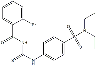 4-({[(2-bromobenzoyl)amino]carbothioyl}amino)-N,N-diethylbenzenesulfonamide Struktur