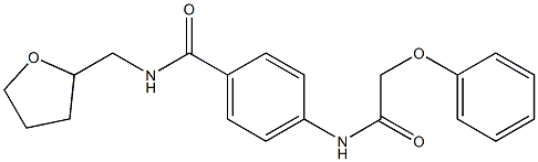 4-[(2-phenoxyacetyl)amino]-N-(tetrahydro-2-furanylmethyl)benzamide Struktur