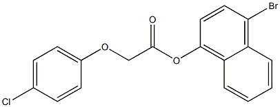 4-bromo-1-naphthyl 2-(4-chlorophenoxy)acetate Struktur