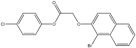 4-chlorophenyl 2-[(1-bromo-2-naphthyl)oxy]acetate Struktur