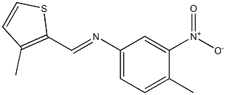 N-(4-methyl-3-nitrophenyl)-N-[(E)-(3-methyl-2-thienyl)methylidene]amine Struktur