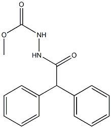 methyl 2-(2,2-diphenylacetyl)-1-hydrazinecarboxylate Struktur