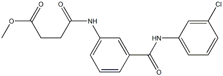 methyl 4-{3-[(3-chloroanilino)carbonyl]anilino}-4-oxobutanoate Struktur