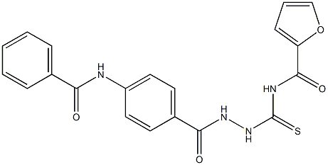 N-({2-[4-(benzoylamino)benzoyl]hydrazino}carbothioyl)-2-furamide Struktur