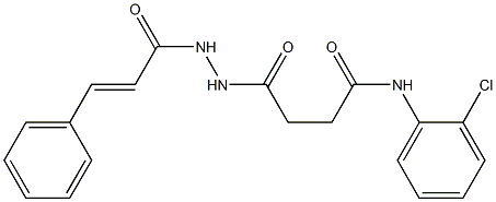 N-(2-chlorophenyl)-4-oxo-4-{2-[(E)-3-phenyl-2-propenoyl]hydrazino}butanamide Struktur