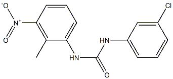 N-(3-chlorophenyl)-N'-(2-methyl-3-nitrophenyl)urea Struktur