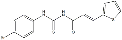 N-(4-bromophenyl)-N'-[(E)-3-(2-thienyl)-2-propenoyl]thiourea Struktur