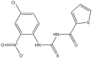 N-(4-chloro-2-nitrophenyl)-N'-(2-thienylcarbonyl)thiourea Struktur